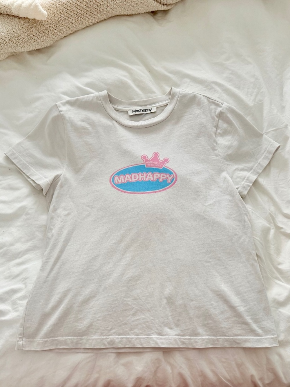 Madhappy America's Original Crown Shrunken Tee Shirt in Nimbus Gray - Medium